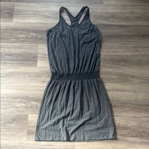 Athleta Gray Sheath Tank Mini Dress Large Stretchy Activewear